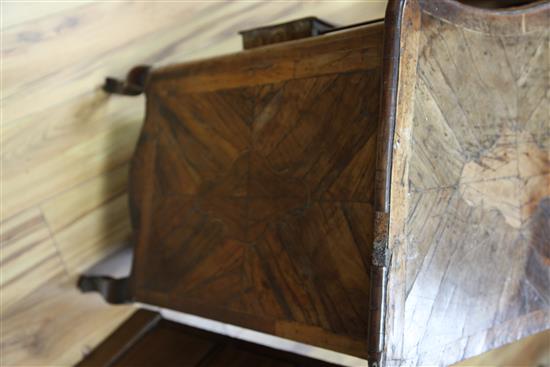 An 18th century Maltese walnut serpentine commode, W.3ft 6in.